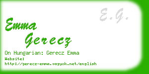 emma gerecz business card